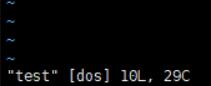 vi进入test文本模式查看