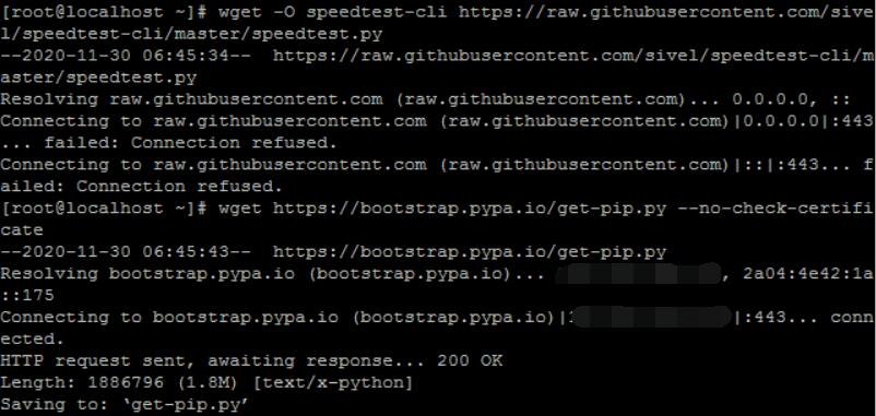 通过wget 下载安装 speedtest-cli