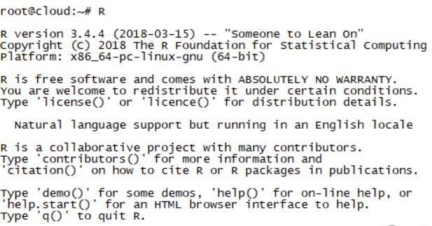 安装完成之后在命令行里输入R