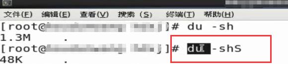 运用du  -shS命令