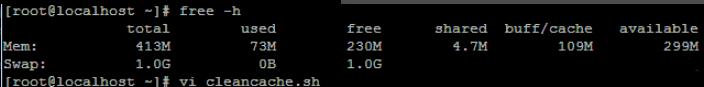 free -h 查看空闲空间