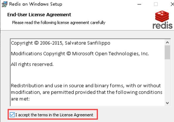 勾选“I accept the terms in the License Agreement”,点击“Next”