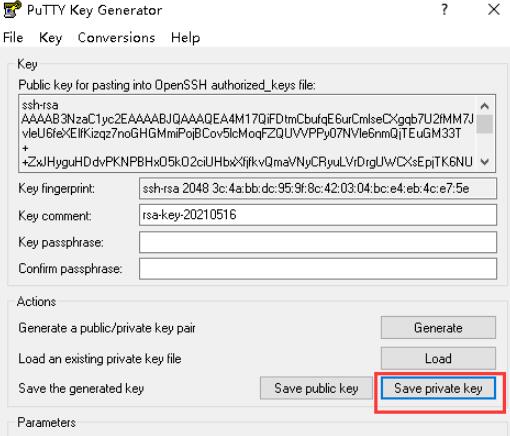 点击“Save private key”保存私钥