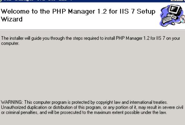 安装phpManagerForIIS-1.2.0-x64