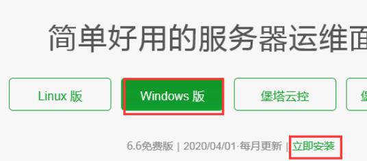 选择“Windows版”点击“立即安装”