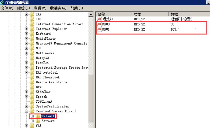 找到该路径，可以在右侧查看远程连接的IP地址和端口